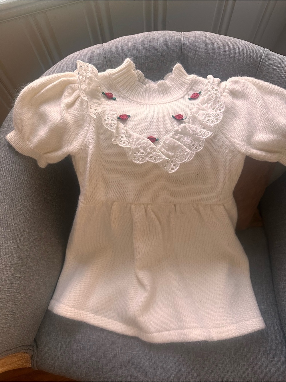 Janie and Jack Rosette Sweater Dress 3T